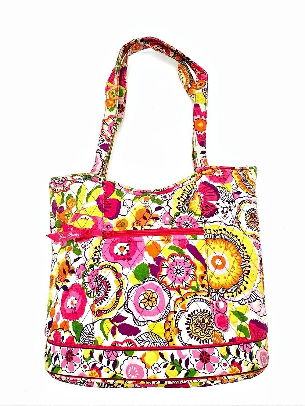 Vera Bradley Clementine Quilted Floral Tote Bag Purse